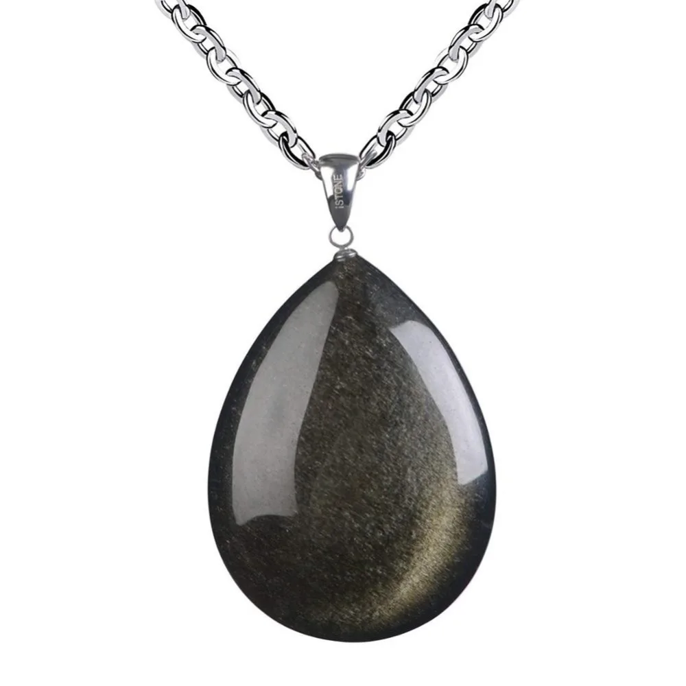 Gold Obsidian Pendant (1)