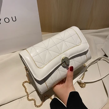 

Summer 2020 new Women's bags for women chain clear purses and shoulder crossbody fake designer handbags white korean fashion bag