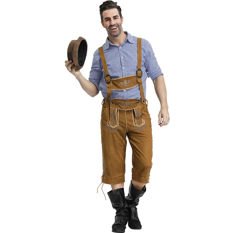 Лидер продаж карнавальный мужской традиционный парикмахерский костюм Lederhosen для
