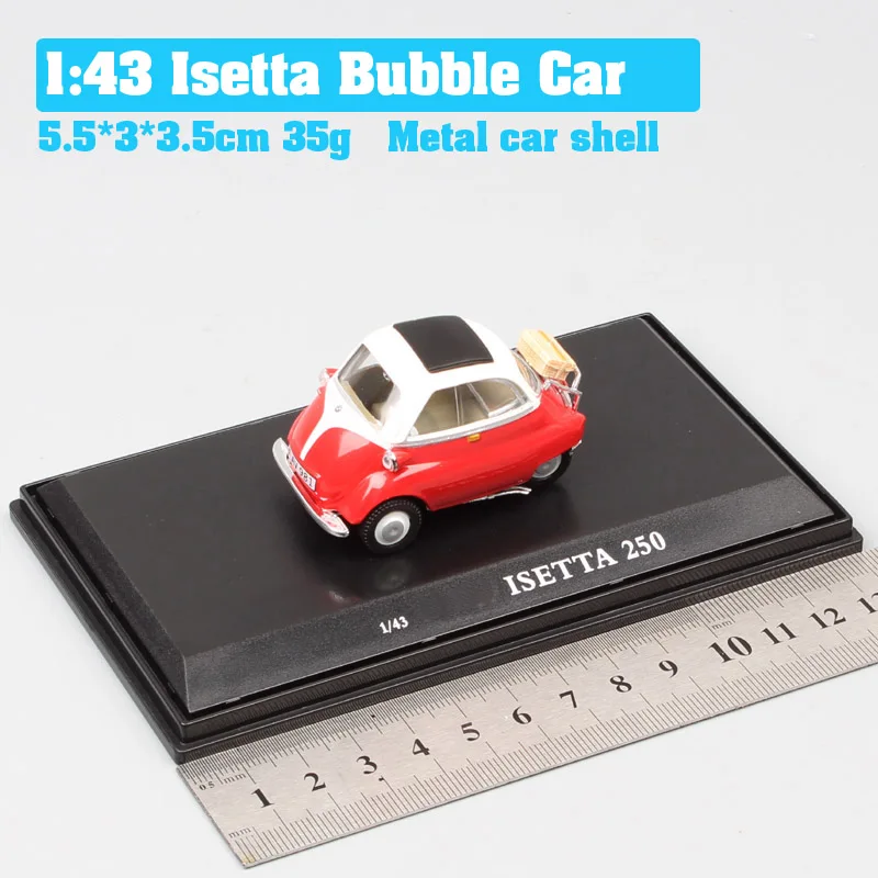 1:43 электронные весы старый ретро Cararama Isetta 250 пузырьковый автомобиль микрокар Diecasts& игрушки модели автомобилей детей 1955 акриловая коробка