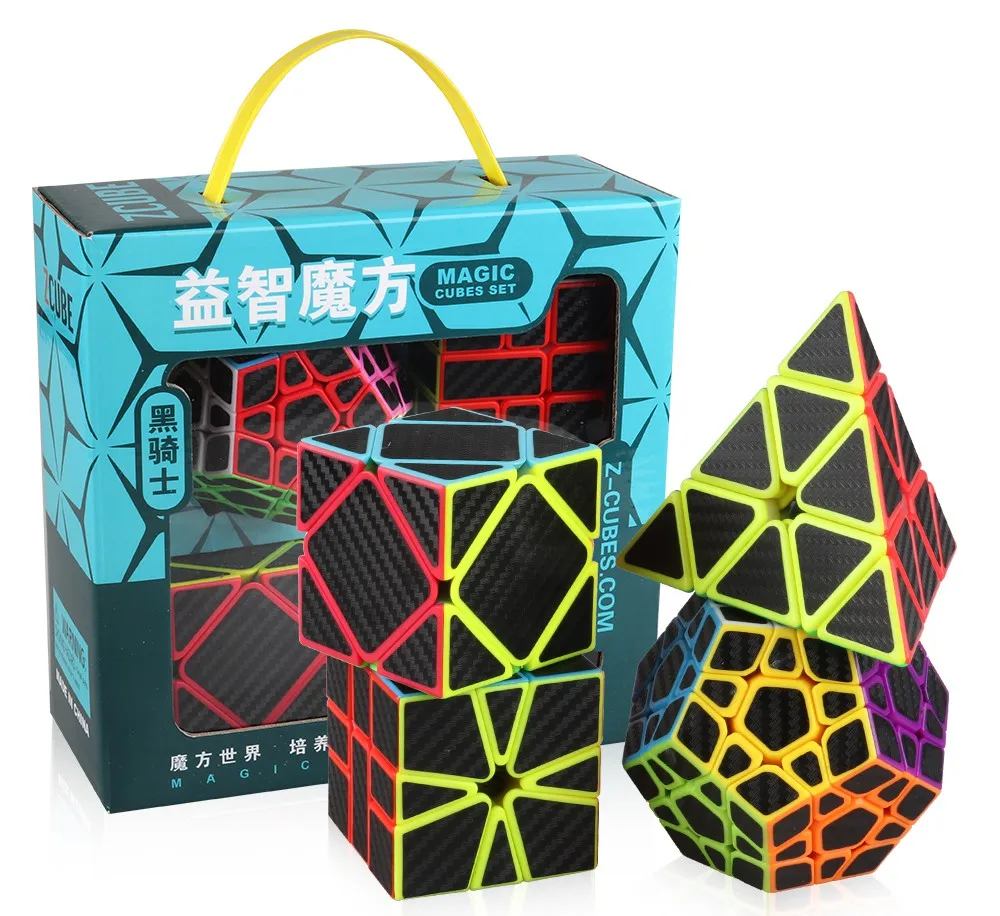 D Fantix Z Кубик из углеродного волокна скоростной куб набор пирамиды и Dodecahedron 3x3 скеш