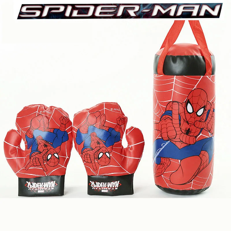 Kids Boys Marvel Avengers Spiderman Boxing Bag Gloves Punching Boy Toy xmas Gift 