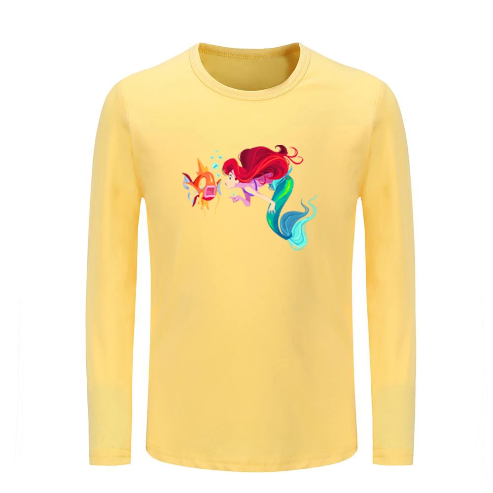 

Little Mermaid Ariel and Pokemon Magikarp Design Pattern Kids T-shirts Childs Graphic Tee Shirts Boys Girls Tops Christmas Gift