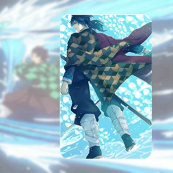

10PCS Demon Slayer Kimetsu no Yaiba Anime Card Sticker Pack DIY Waterproof Card Classic Kids Stickers Toys