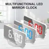 ABS 1 Set Useful Snooze Table Mirror Clock Fashion Alarm Clock Digital  for Office 2