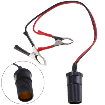 

Newest Hot 12 Volt Battery Terminal Clip-on Cigar Cigarette Lighter Power Socket Adapter Plug Car Boat Van For Camping