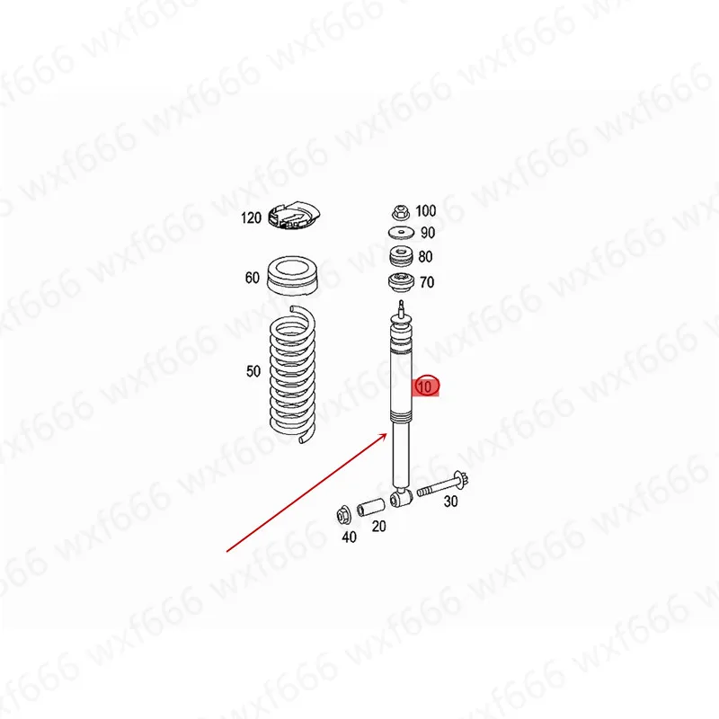 Car Rear pillar Rear shock absorber Suitable for SLK 280 mer ced es-be nzSLK 200 SLK 300 SLK 350 2006-2010 Rear shock absorber