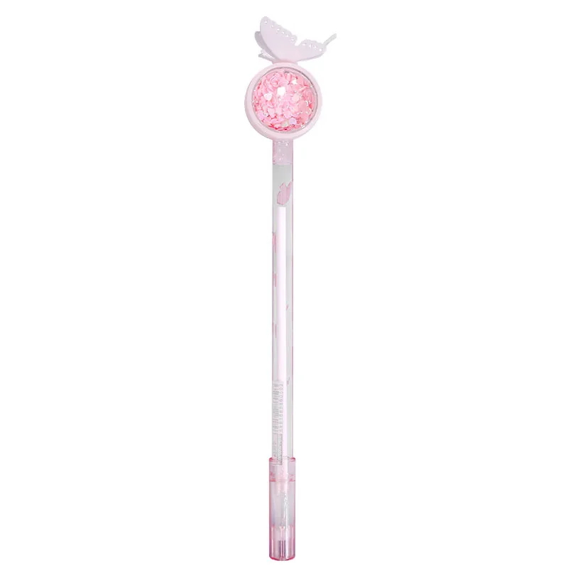 5PCS Cute Sequin Butterfly Neutral Pen Wedding Bridesmaid Guest Gift Birthday Baby Shower Party Favors Giveaway Easter Gifts