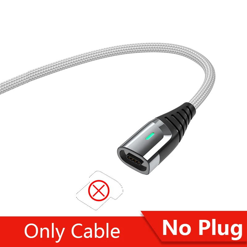 Essager магнитное зарядное устройство Micro USB кабель для iPhone samsung провод для быстрого заряда шнур usb type C type-C магнит кабели для мобильных телефонов - Цвет: No Plug Only Cable