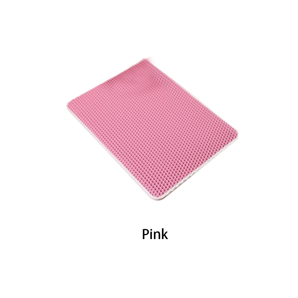 Pink Водонепроницаемая подстилка для кошки Catcher Catch одеяло Trapper Pad EVA двухслойная нескользящая поверхность для помёта для домашних животных коврик для кошки пол - Цвет: Pink