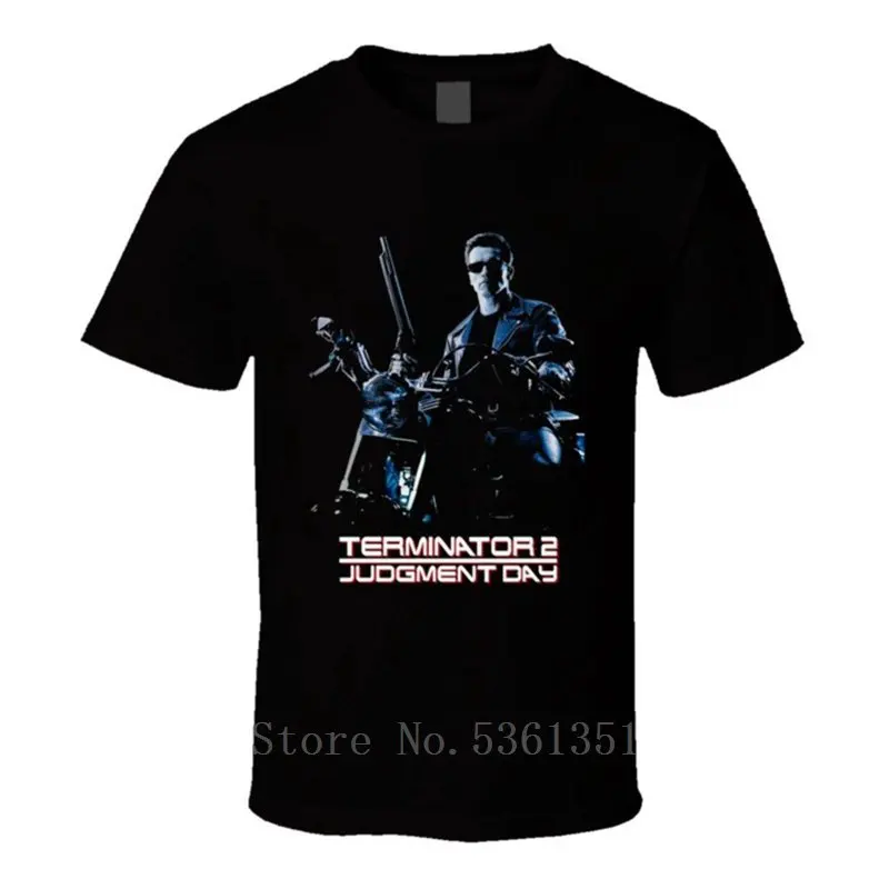 Футболка с принтом «Terminator 2 Judgment Day Arnold Schwarzenegger», футболка с принтом для мальчиков, Harajuku, хлопковая футболка, плюс Isze