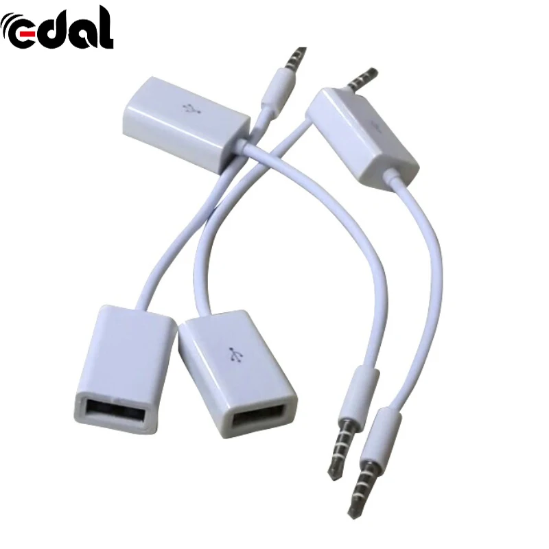 EDAL Jack 3,5 AUX аудио разъем для USB 2,0 конвертер USB Aux кабели шнур для автомобиля MP3 динамик U диск USB флэш-накопитель аксессуары S
