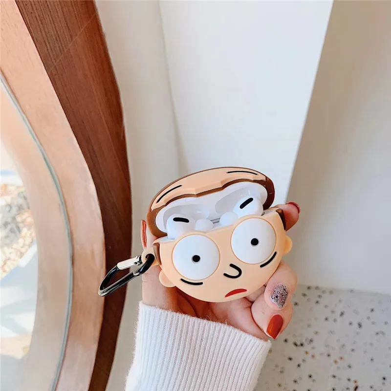 Rick Morty Airpods Case With Keychain Cute