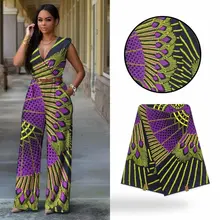 Высокое качество африканская восковая ткань с принтом 6 ярдов африканская ткань для свадебного платья материал YB03