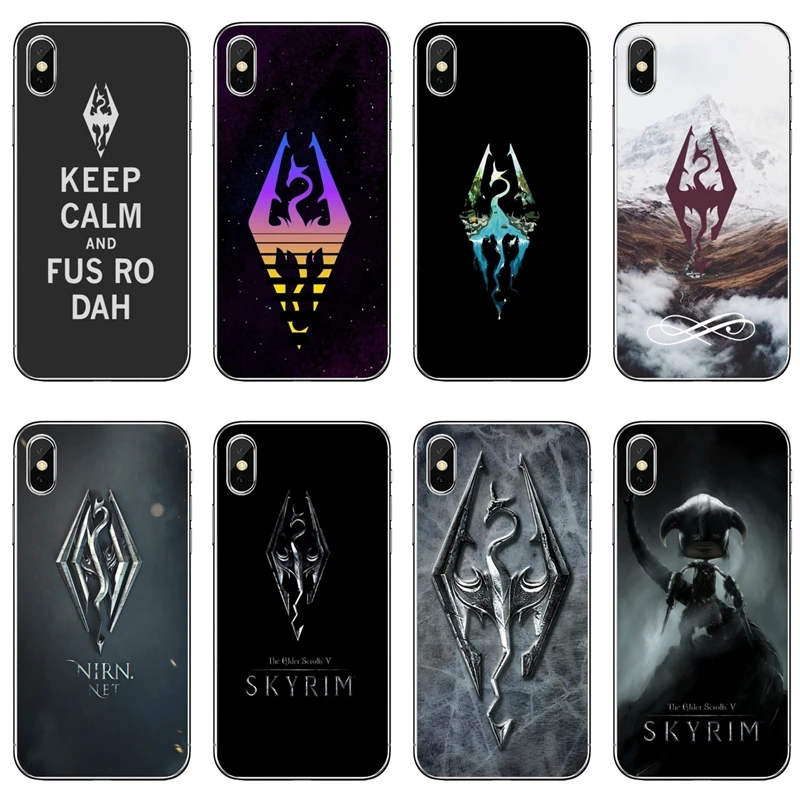 TPU Soft Case For Samsung Galaxy M30 J8 J7 J6 J5 J4 Prime Plus Pro J3 2018 2017 2016 2015 new Skyrim Logo Phone | Мобильные телефоны