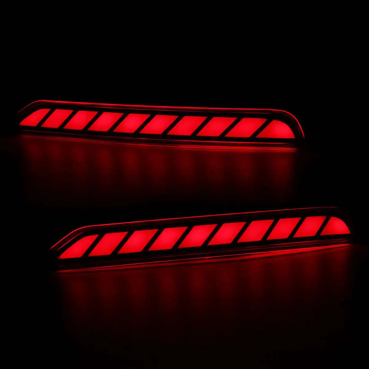 1 Pair LED Rear Bumper Reflector Light Brake DRL Turn Signal Light 3 Functions Tail Lamp For Subaru Forester 2008