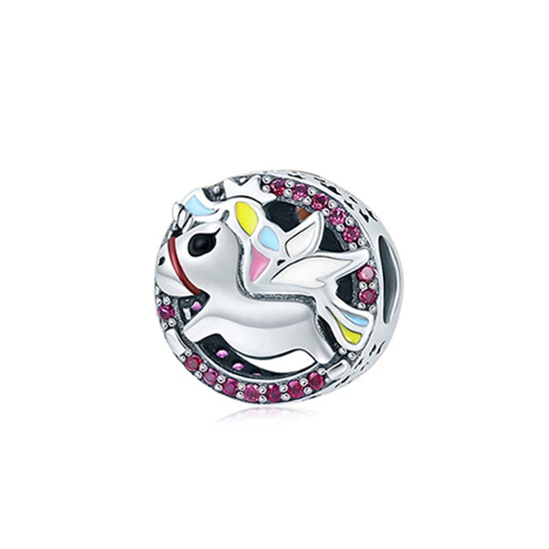 BD15 Boosbiy, 1 шт., новая мода, дракон, сова, Русалка, кристалл, лист, талисманы, подходят для модных браслетов Пандора, для женщин, сделай сам, ювелирные аксессуары - Цвет: BD15