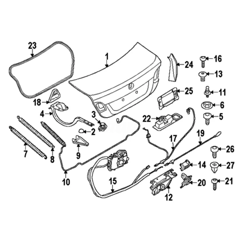 Переключатель крышки багажника для BMW F10 F11 F48 F25 F26 F15 F16 7463161 крышка багажника дверная ручка открывания