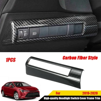 

Carbon Fiber ABS Headlight Switch Cover Frame Trim for Toyota Corolla 2019-2020