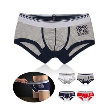 

Men's Underwear Sexy Briefs cotton Convex Pouch Boy Shorts Bottoms