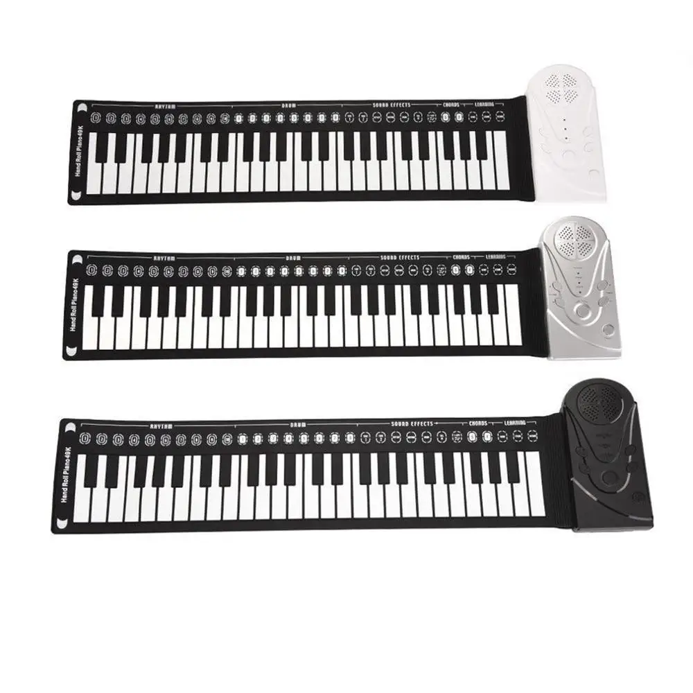 

Portable 49-Key Flexible Silicone Roll Up Piano Folding Electronic Keyboard Dropship