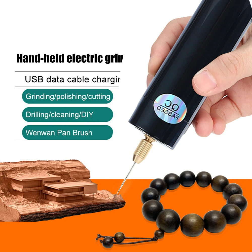 battery powered glue gun Mini Electric Drill Handheld for Pearl Epoxy Resin Jewelry Making Diy Wood Craft Tools with 5V USB Plug Jewelry Tools DIY variable speed polisher