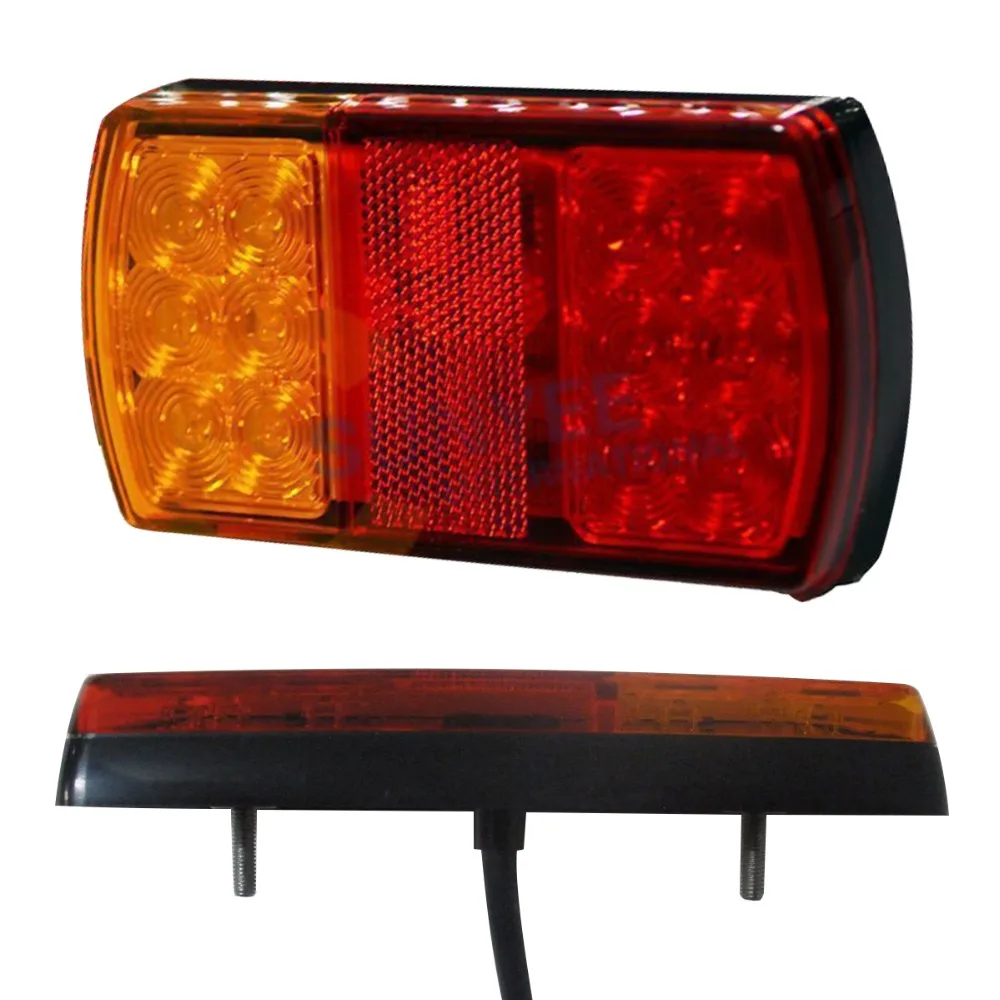

2pcs Tail Light 12V Trailer Tail Stop Lights LED Lamp 12 LEDs Indicator Submersible Boat Tail Light 14W Shock Resistant