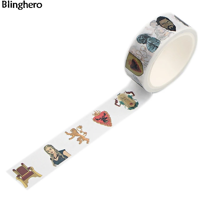 10 шт./компл. Blinghero Game of Thrones 15 мм х 5 м лента Washi изоляционная лента клейкая декоративные ленты Прохладный канцелярские ленты BH0011