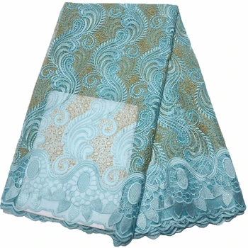 

5yards with stones new purple lace fabric nigerian african lace 2019 high quality lace fabric for women dress tulle lace