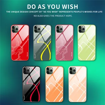 

Gradient Tempered Glass Case For iPhone 11 Pro SE 2020 Liquid silicone glass Cover For Apple iphone 6 6S 7 8 11 Pro X XR XS Max