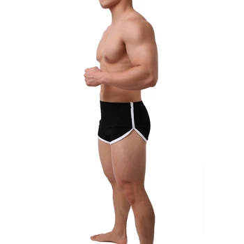 

Men Summer Quick Drying Low Waist Solid Color Casual Shorts Male Cotton Beach Short Board Color Boxers Workout Jogger