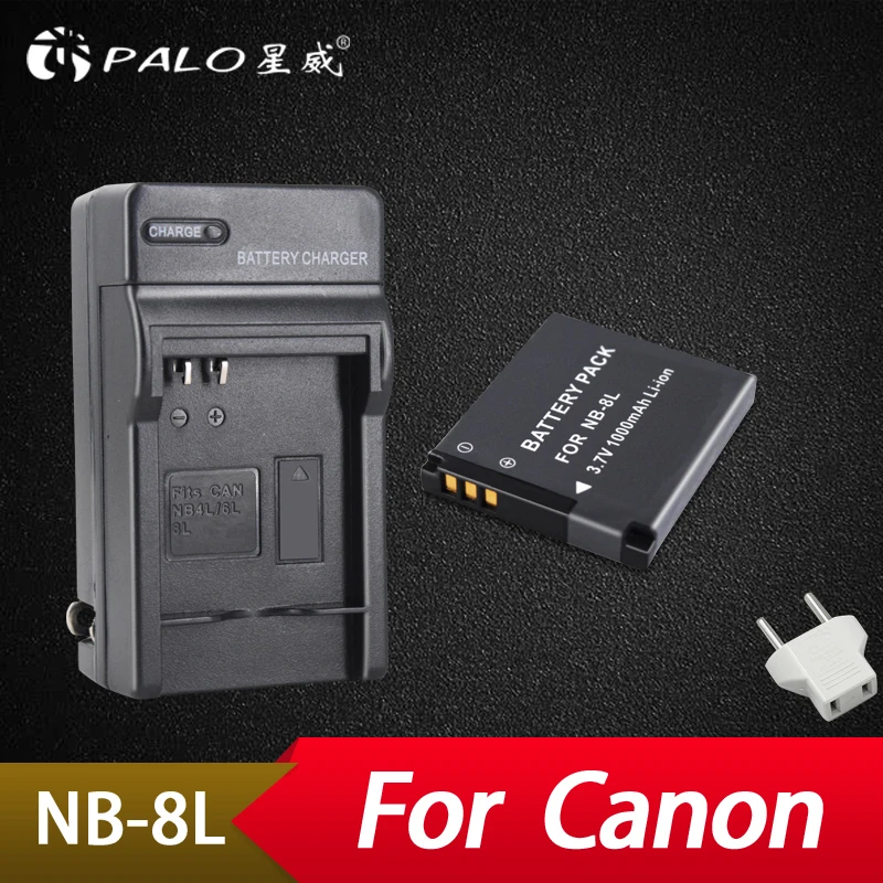 Аккумулятор и зарядное устройство для Canon PowerShot A3300 A3200 A3100 A3000 A2200 A1200 1000 мАч |