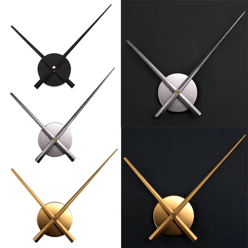 3D DIY Large Silent Quartz Wall Clock Movement Wall Hands Clock Mechanism Clocks Metal Replacement Kit Cross Stitch Battery Part