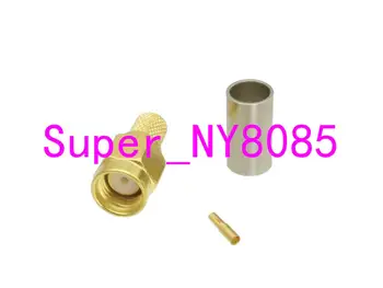 

10pcs RP-SMA male jack crimp RG58 LMR195 RG142 RG400 Cable RF Coaxial connector