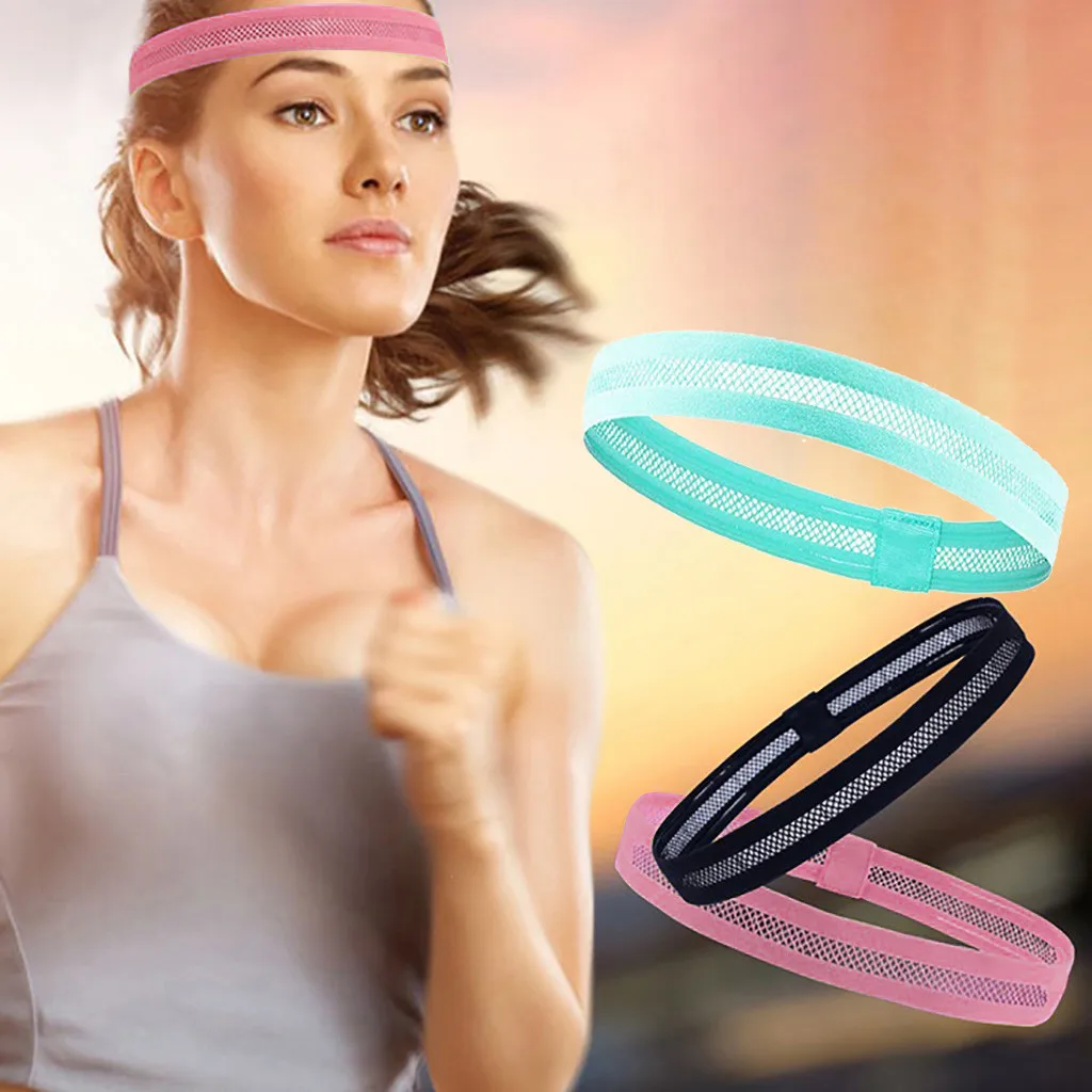 Современная Нескользящая спортивная повязка ярких цветов впитывающая пот