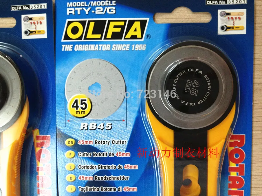 2018 MADE IN JAPAN OLFA 45MM ROTARY CUTTER CUTTER ROTATIF 45MM RUNDSCHNEIDER TAGLIERINA ROTANTE DI 45MM CIRKELSNIJDER  ROTATIVO