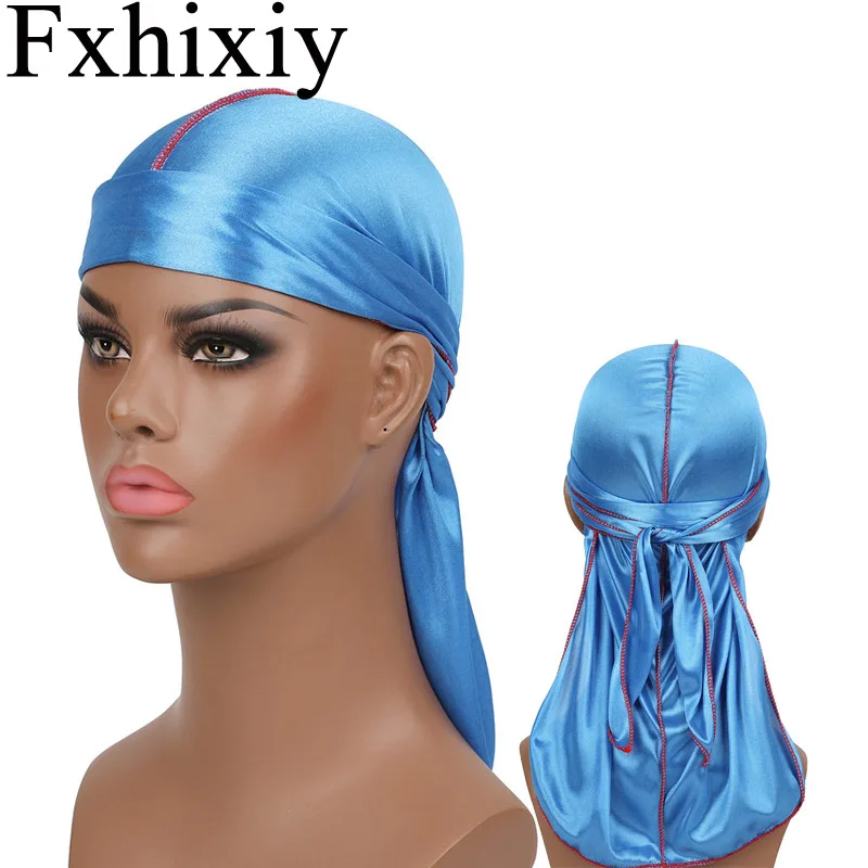 Nuova Coda Lunga Di Seta Foulard Doo Rag Biker Onda Cappello Da Pirata Durag Chemo Berretti Turbante Bairband Bandane Headwrap Copricapi