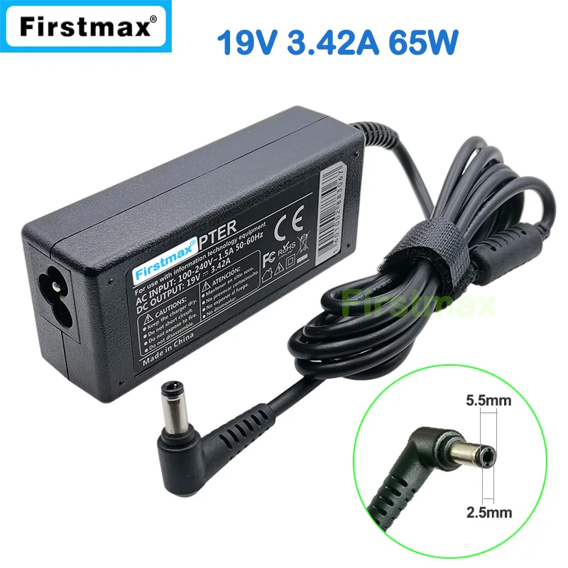 

19V 3.42A laptop AC adapter charger for Toshiba Satellite Pro C850D C855 C855D C870 C870D C875 C875D L40 L450 L500D L630 L635