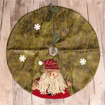 

Santa Claus christmas tree skirt navidad christmas tree Mat carpet buffalo check tree decor falda arbol de navidad Home