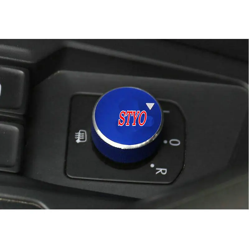 

Car Door Rearview Mirrors Switch Ring Cover Trim For VW Tiguan 2017 2018
