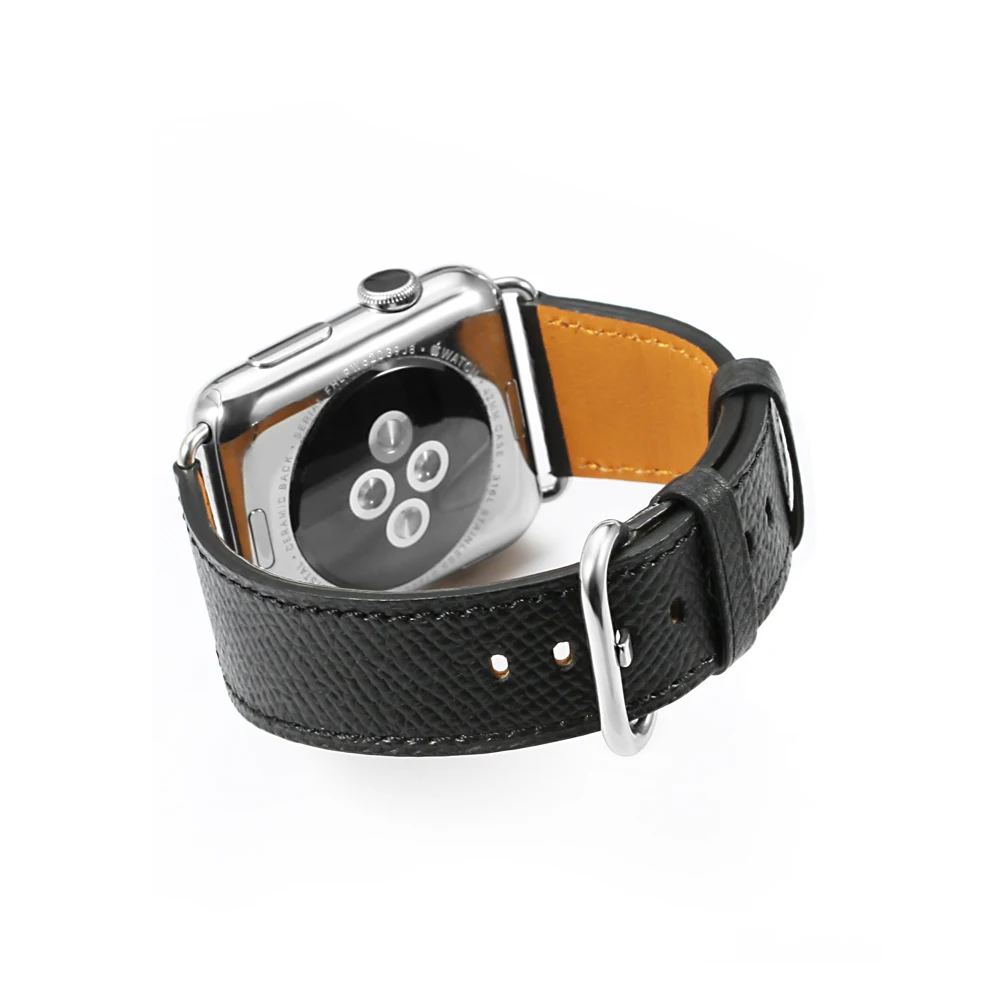 42 мм ремешок для Apple Watch черный красный личи Узор Натуральная кожа для iwatch Высокое качество Сменный ремешок для Sport Edition
