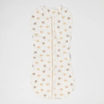 

Diaper-cocoon with zipper color ecru Crown A.1053i, height 62, interlock 5110347