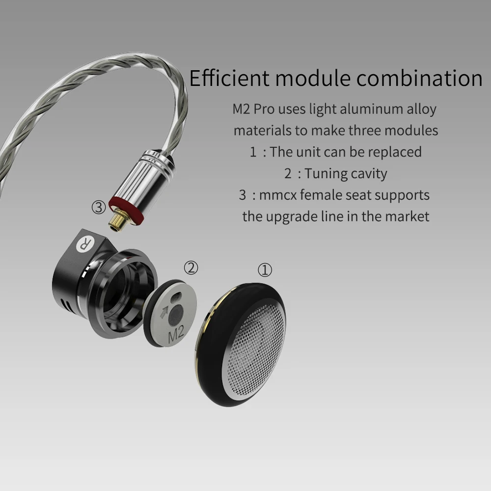 smabat M2 Pro module headset can replace the speaker unit module adjust the sound quality mmcx hifi wired usb type c