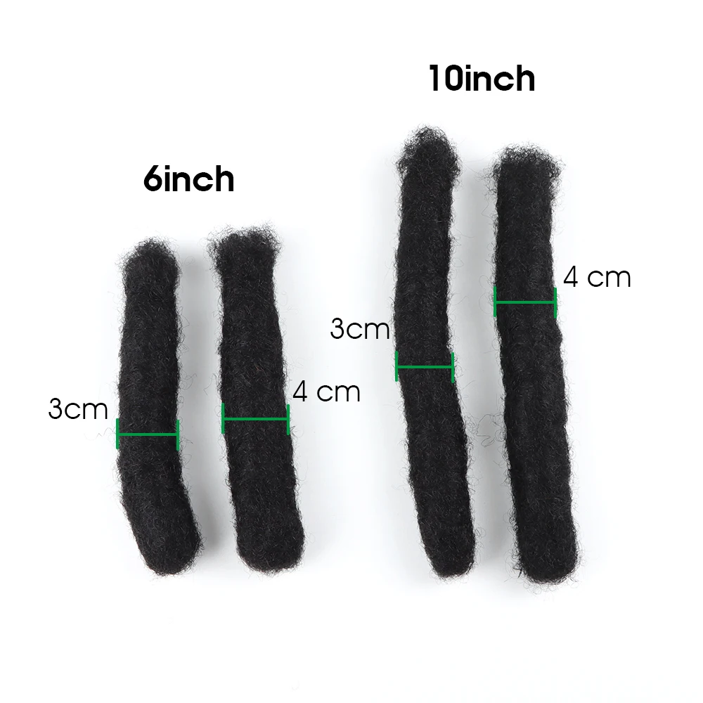 VAST Dreadlock Factory Price 3cm/4cm Human Hair Wick Locs Dreadlocks Freadlocks Extension Handmade