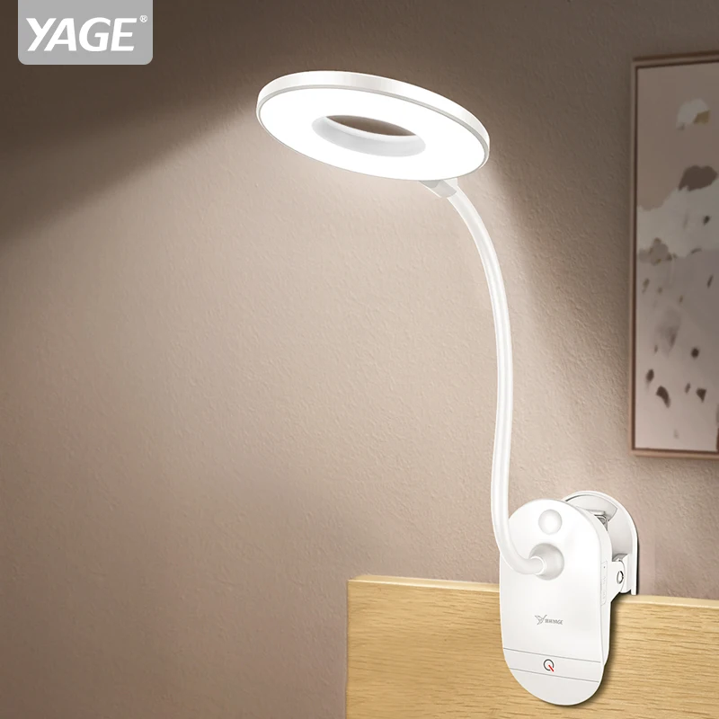 Clip Wireless Table Lamp Study 3 Modes Touch 1200mAh Rechargeable LED Reading Desk Lamp 7000K USB Table Light Flexo Lamps Table