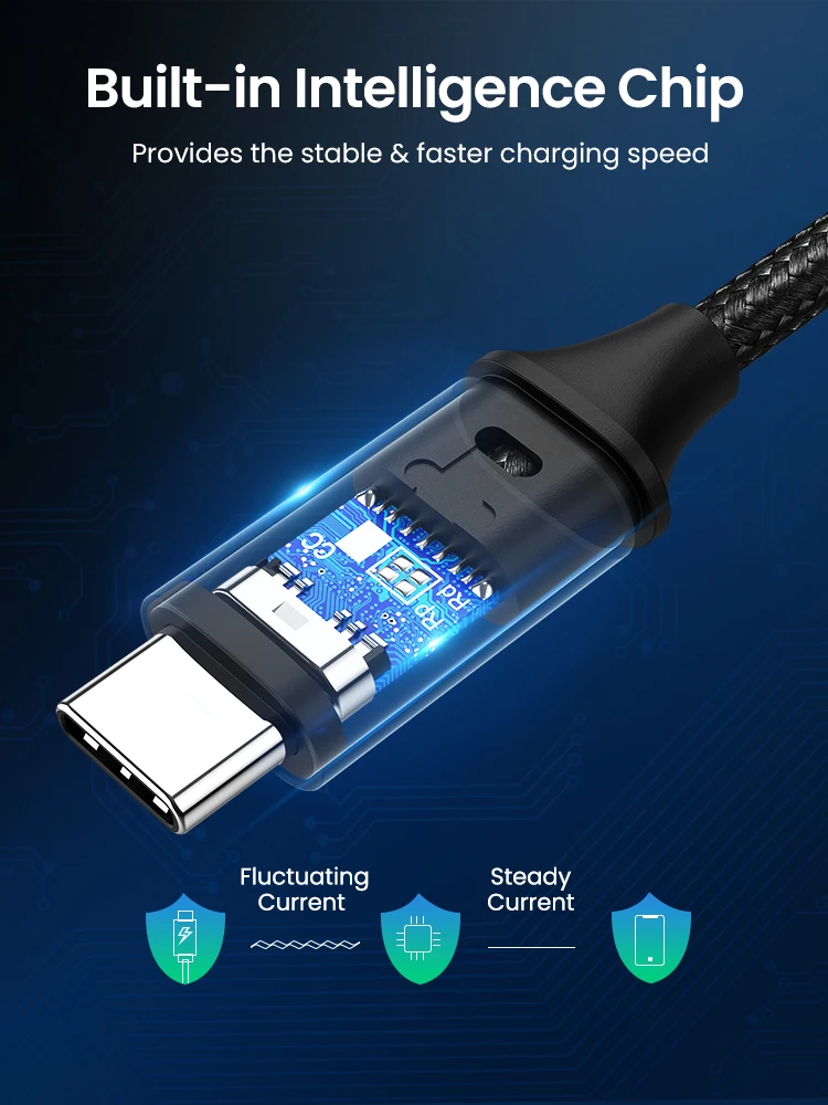 Ugreen USB C к Type для Samsung S20 PD 60 Вт кабель MacBook Pro iPad Pro2020 Быстрая зарядка 4 0 шнур|Кабели