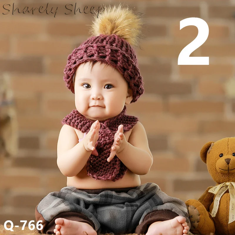 Baby Boy Girl Photo Shoot Hat+Pant Sets Clothes Infant Photography Cartoon Costume Birthday Party Wear Kids Photo Props