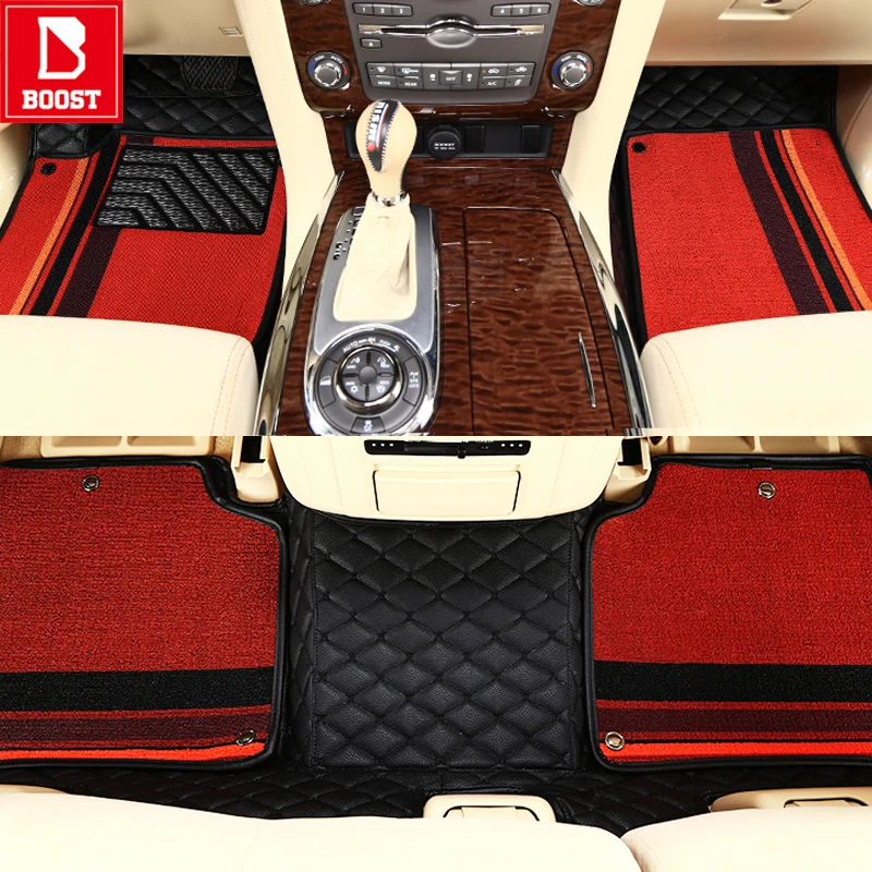 Boost автомобильные коврики для Toyota Crown Fielder Harrier Ipsum Probox, водонепроницаемые, с добавлением шелковой катушки, автомобильные подушечки для ног
