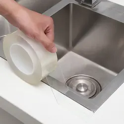 Waterproof Tapes Border For Bathroom Kitchen Seal Strip Transparent Sticker Sink Gap Toilet Adhesive Corner Line Acrylic 1 3 5 m