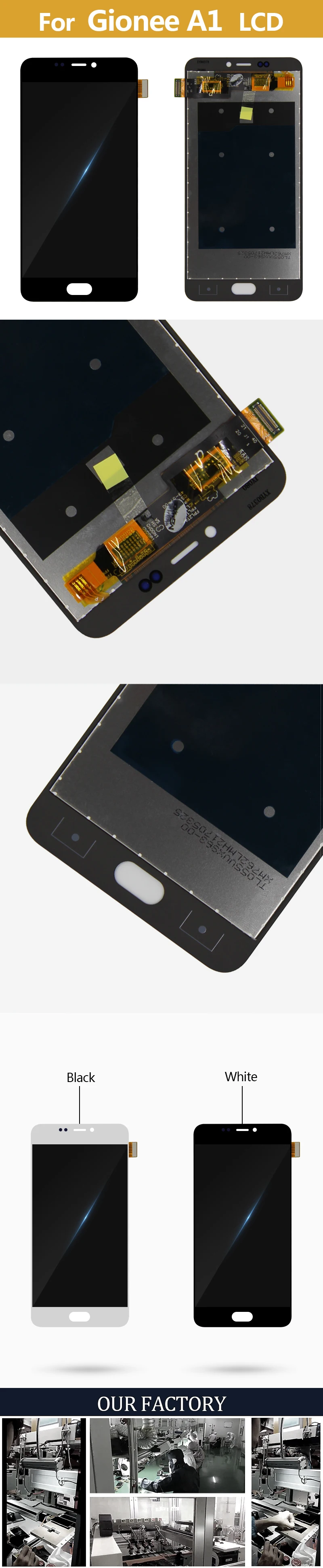 5," для Gionee A1 ЖК-дисплей и сенсорный экран в сборе Запчасти для Gionee A1 с инструментами